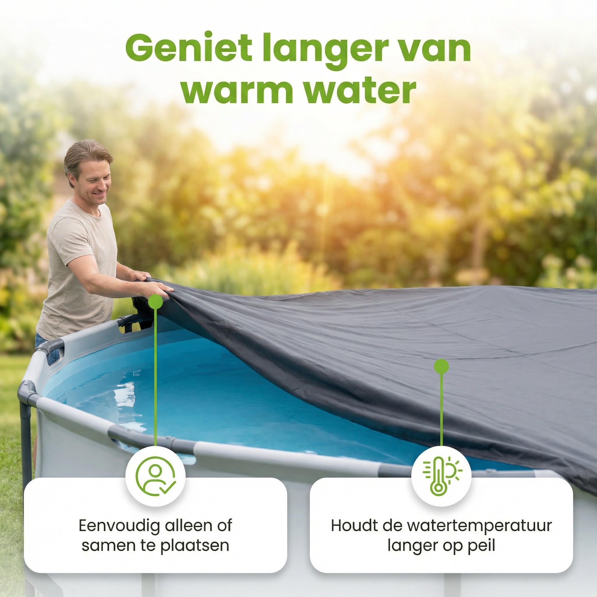 Bestway ø396 cm afdekzeil - Black