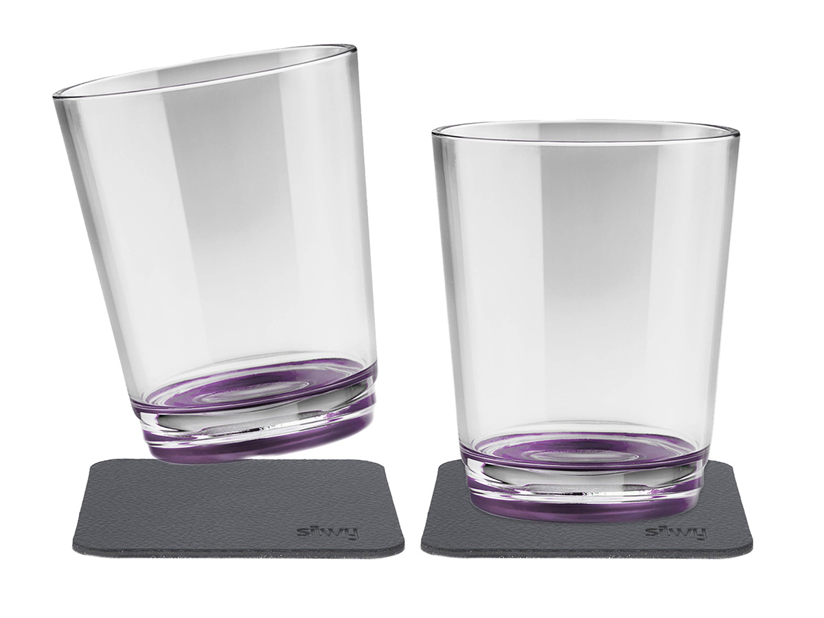 Silwy set van 2 Magnetische drinkbekers - Berry
