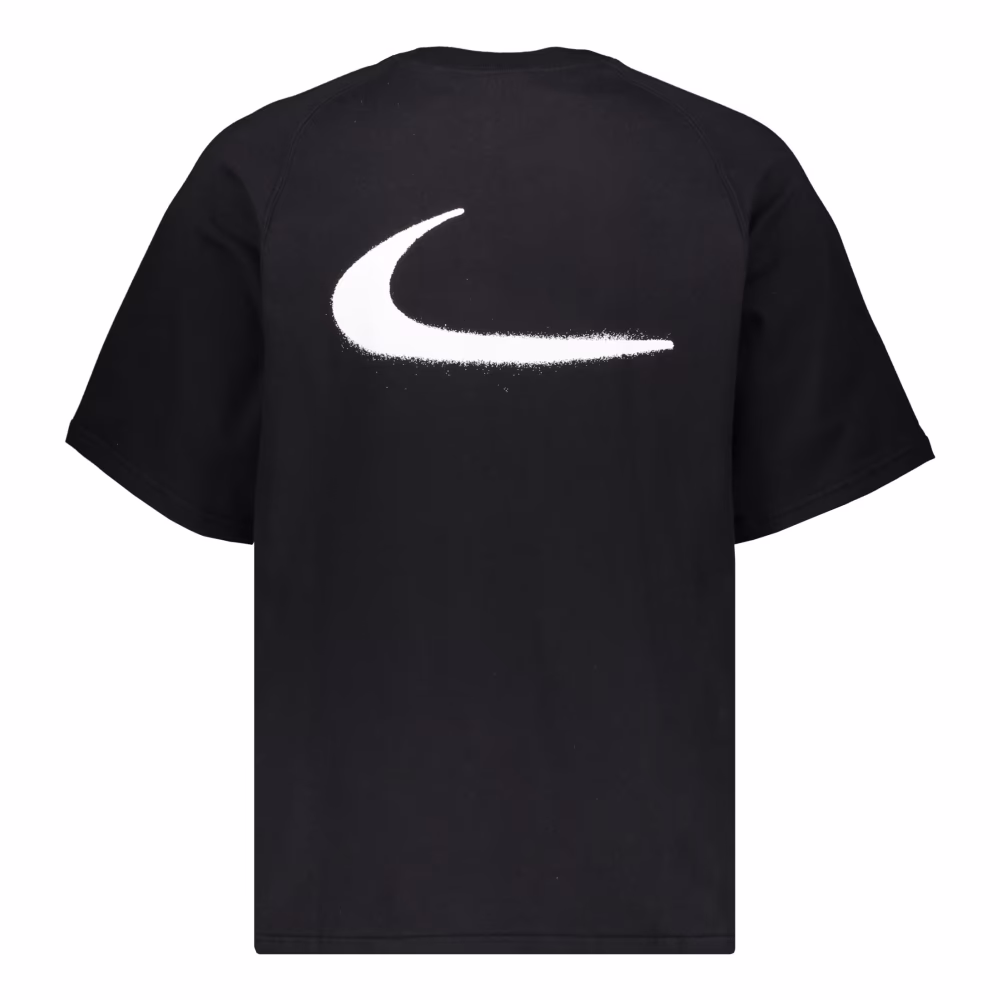 Off White Korte Mouw T-shirt met Spray Print