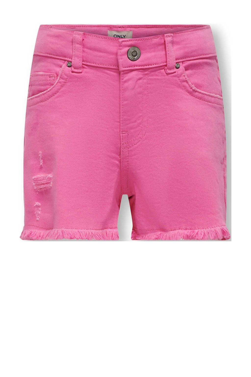 ONLY short KOGROBYN met slijtage felroze