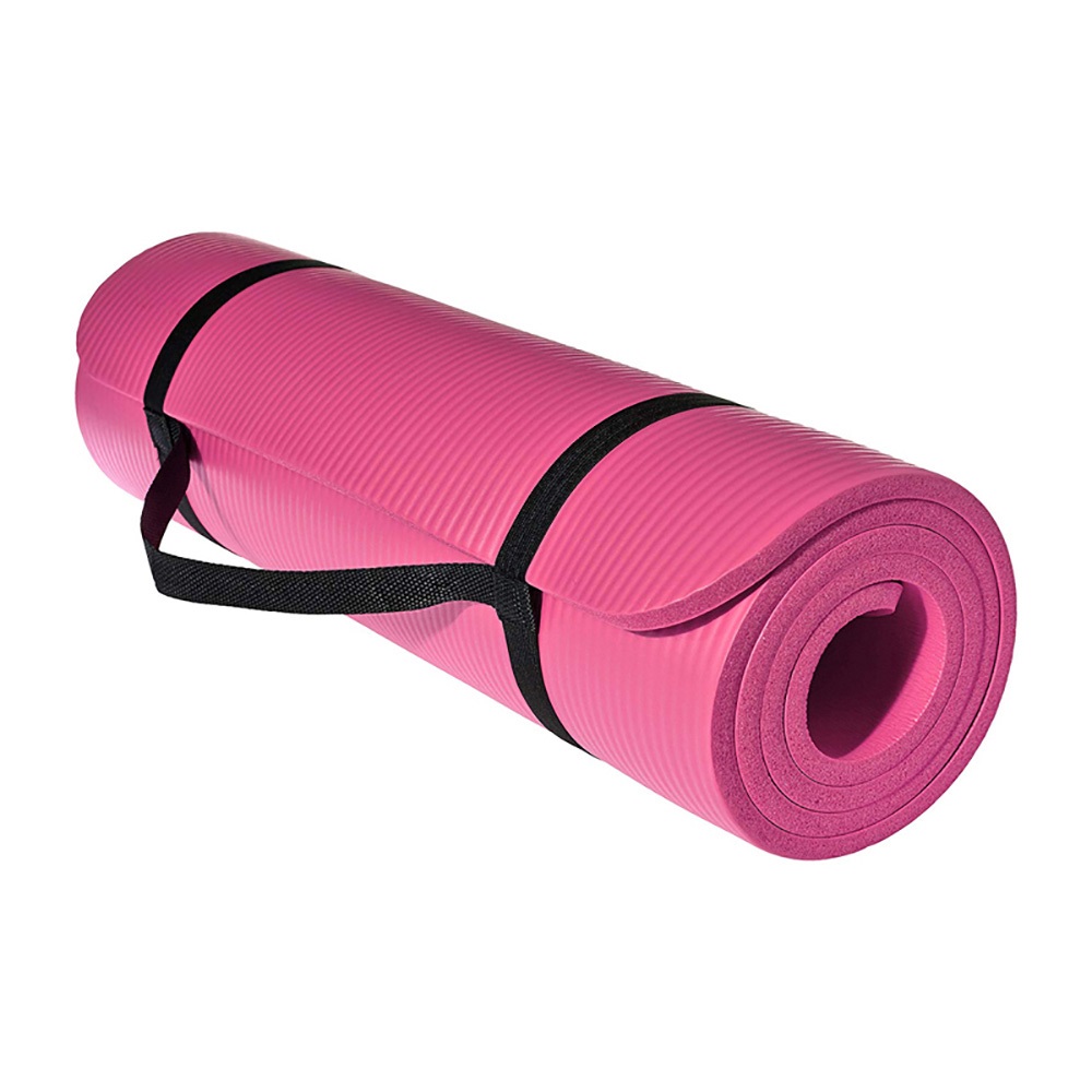 ForzaFit 12 mm yoga mat met draagriem - Pink