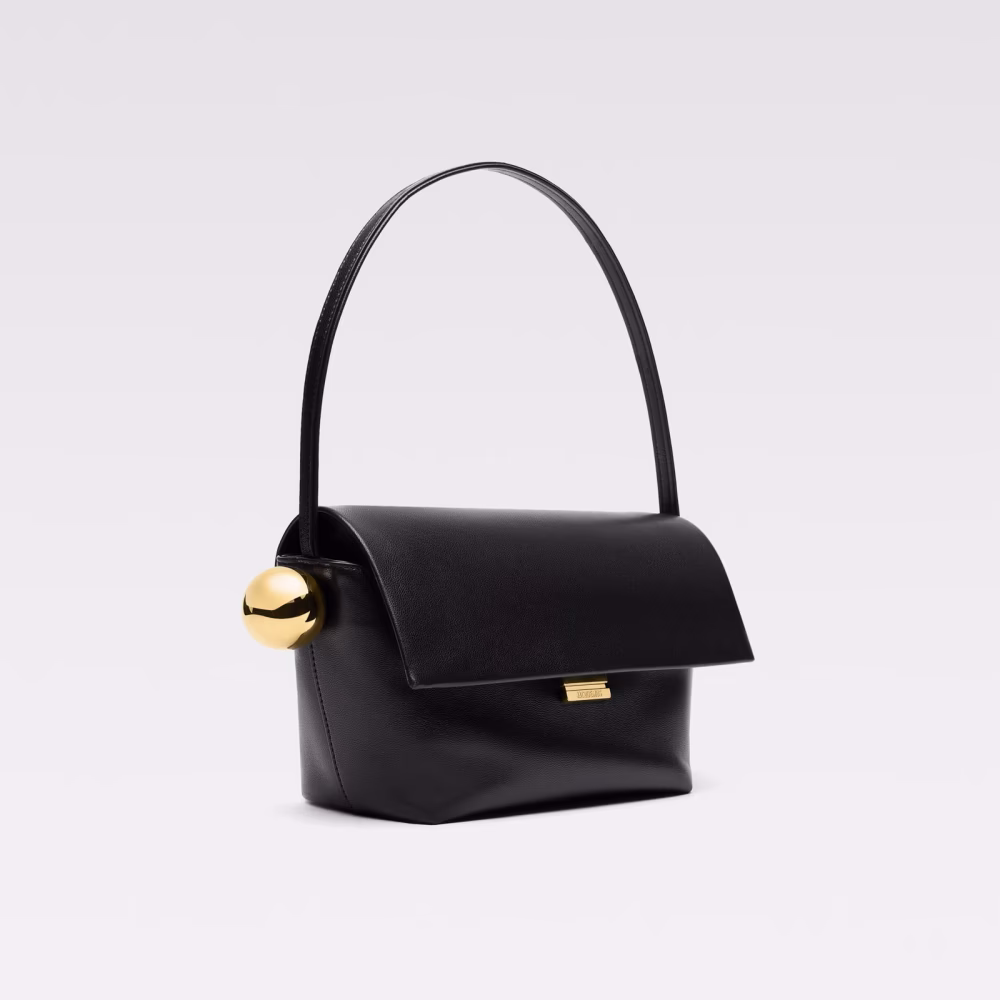 Jacquemus Zwarte Leren Schoudertas