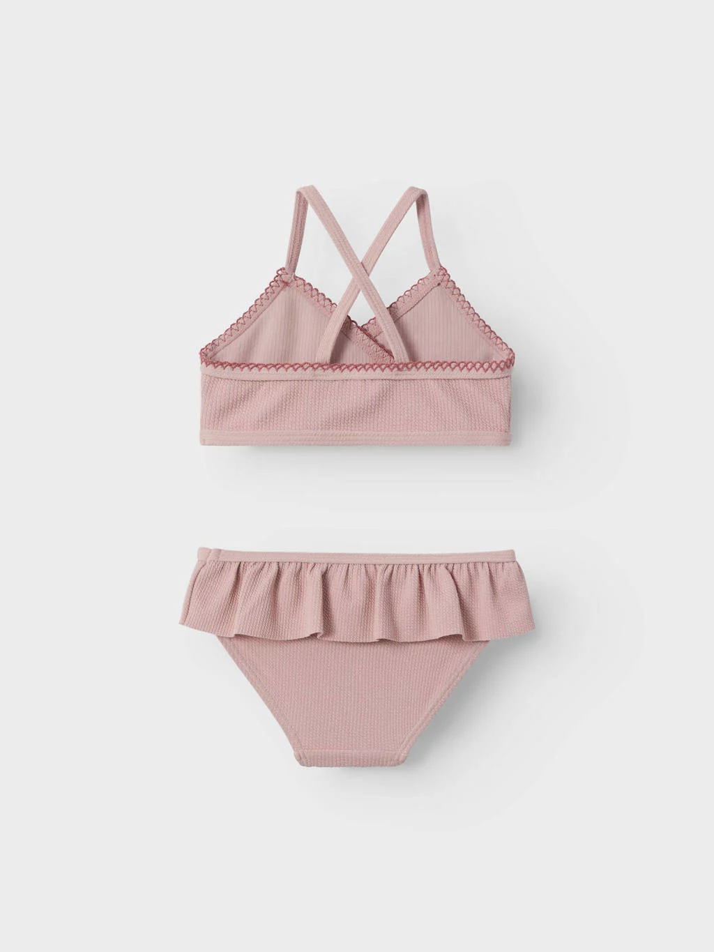 bikini NMFFAMKE met ruches oudroze