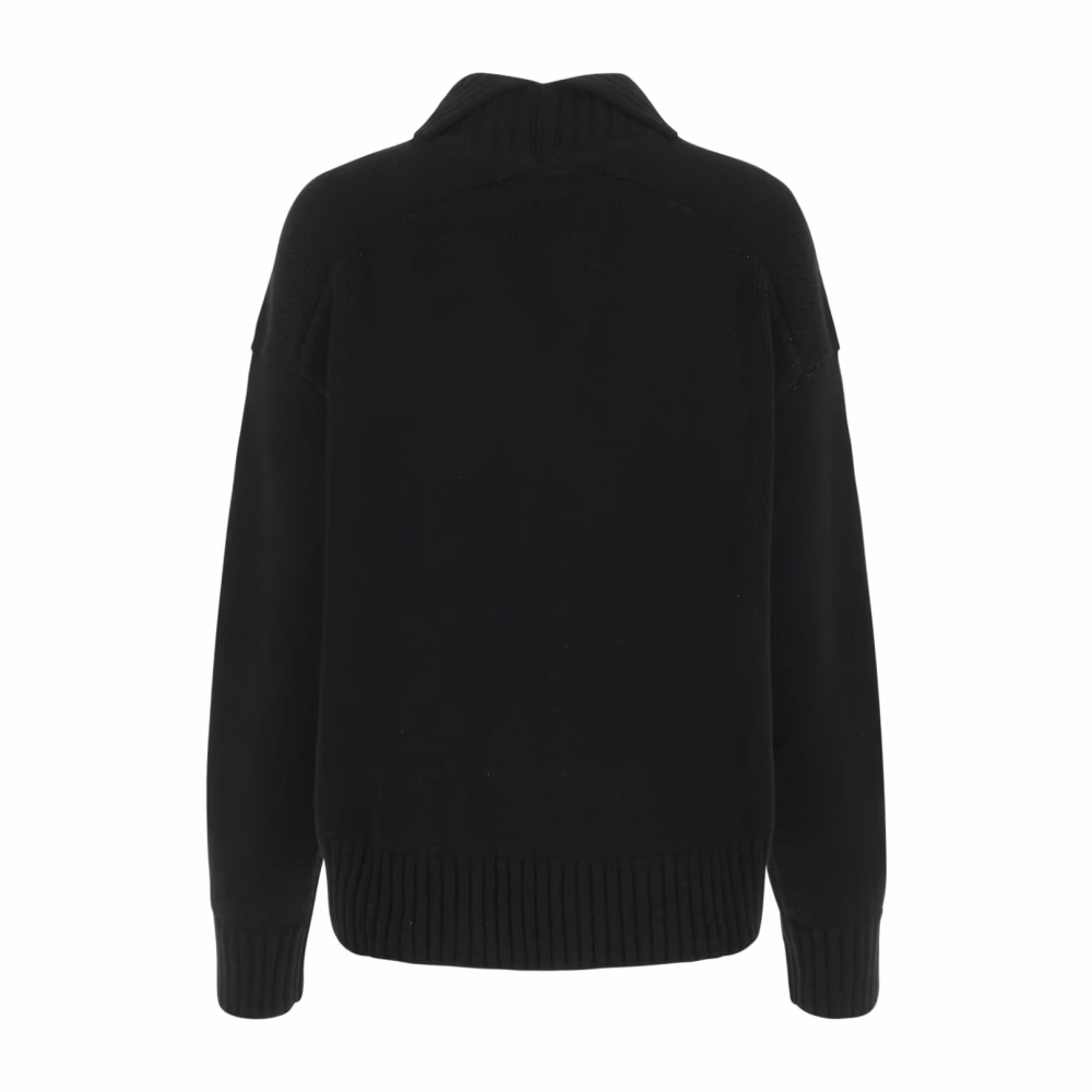 Jil Sander Zwarte Oversized Cashmere Trui Zwart