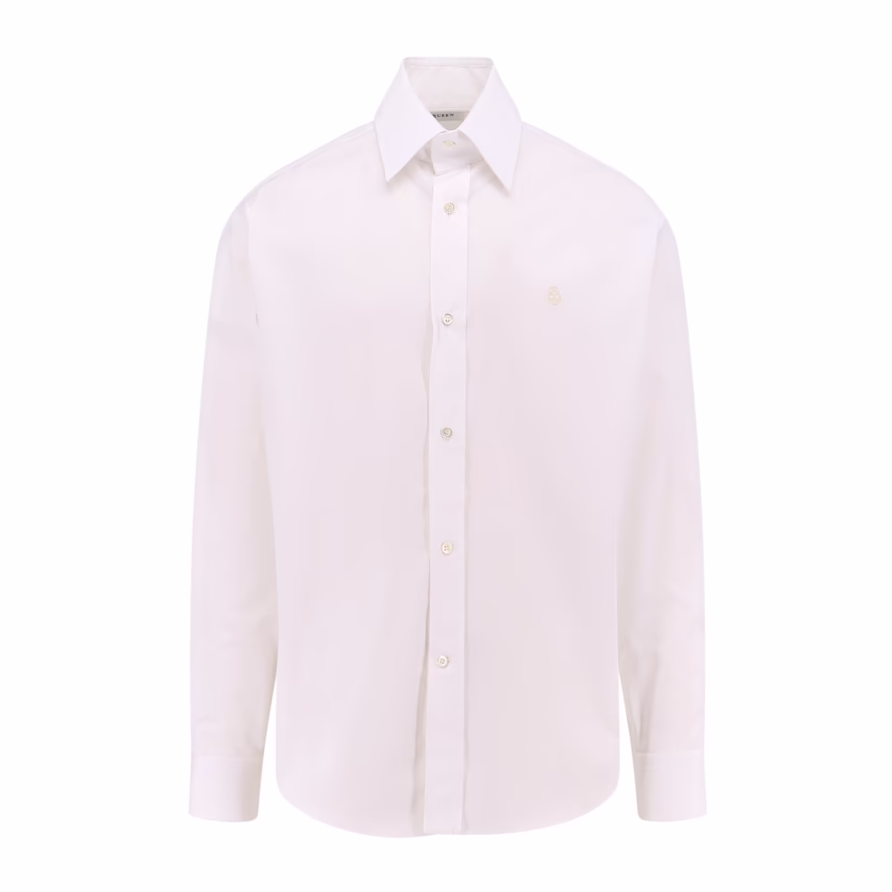 Alexander McQueen Skull Geborduurd Katoenen Overhemd