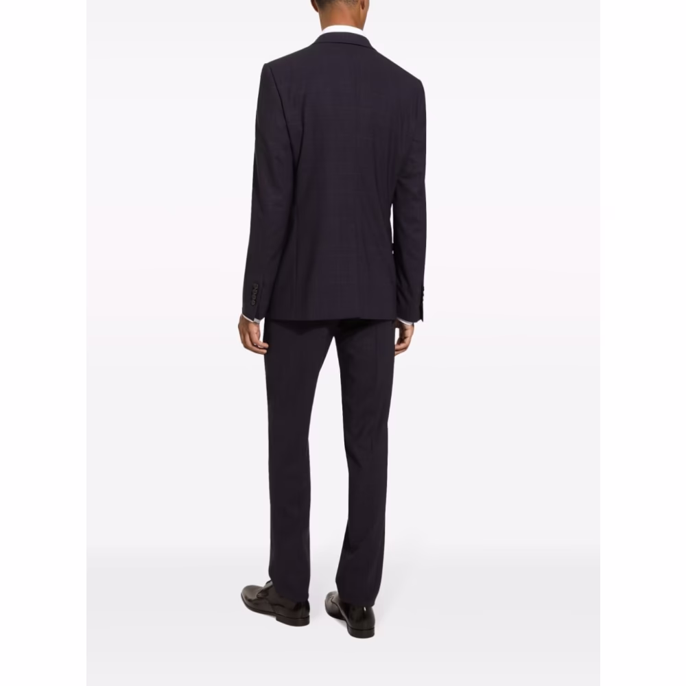 Dolce & Gabbana Blauw Prince of Wales Check Suit