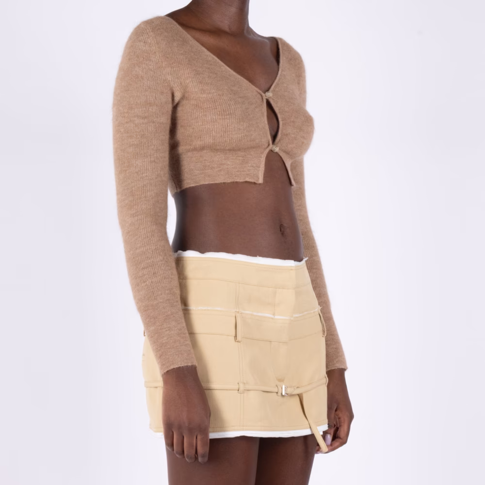 Jacquemus Bruine Mohair Cropped Cardigan
