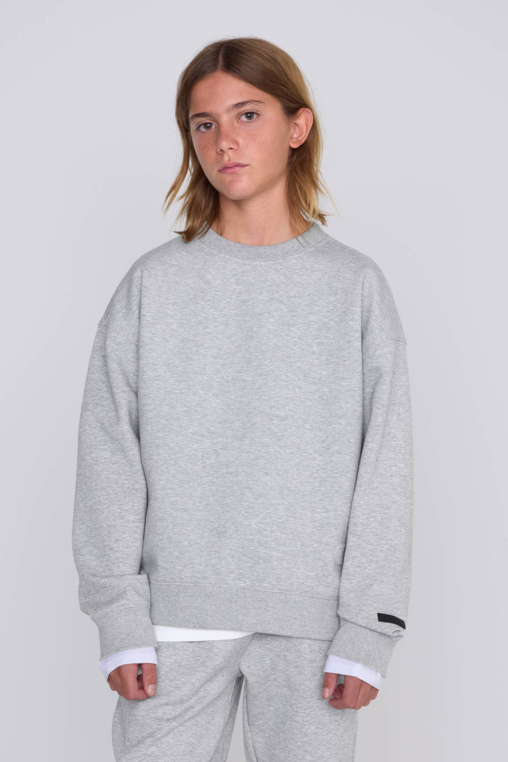 Coolcat Unisex Sweater Vicky met 3D Logo Grijs