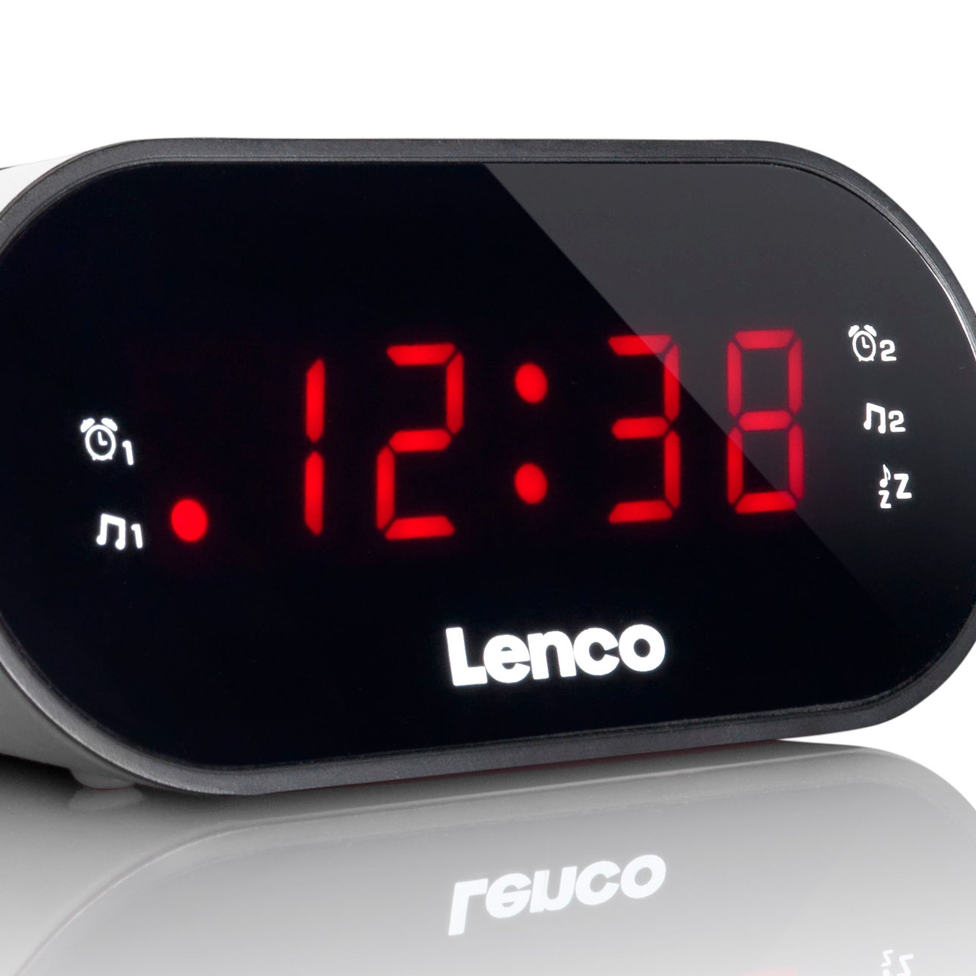 Lenco CR-07 FM wekkerradio - Black