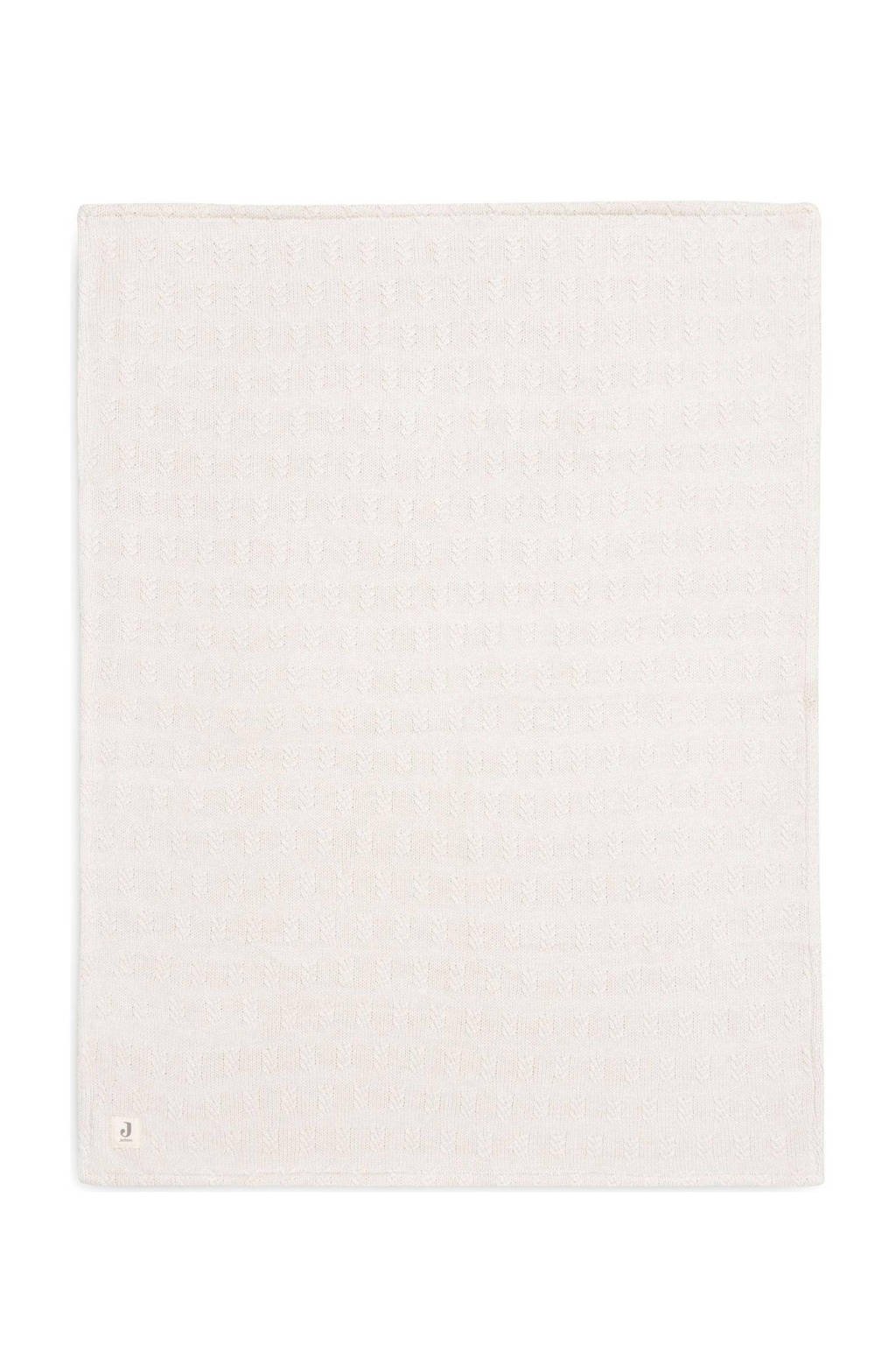 baby ledikantdeken 100x150cm Grain Knit - Oatmeal/Velour