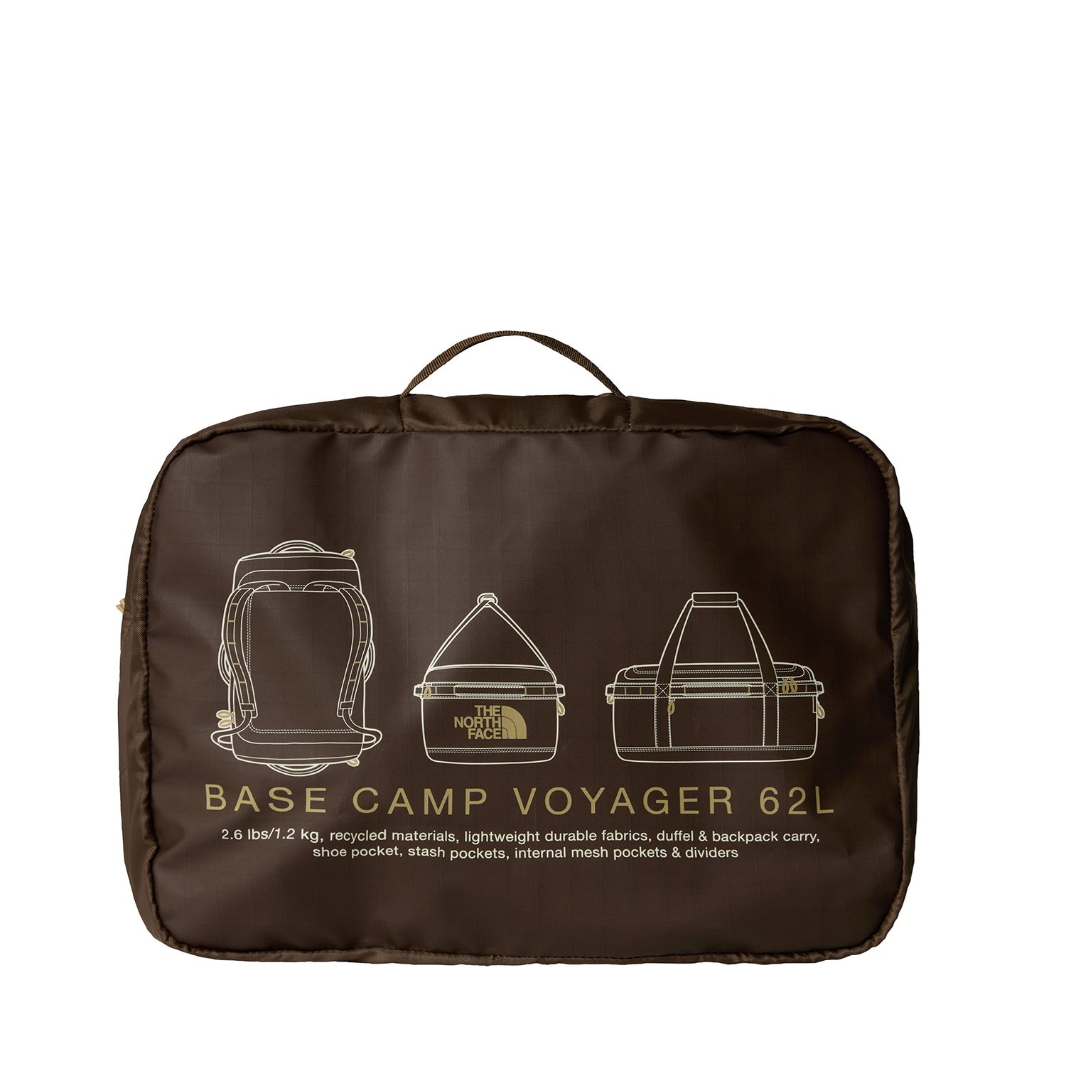 The North Face Base Camp Voyager Duffel 62L smokey brown/khaki stone