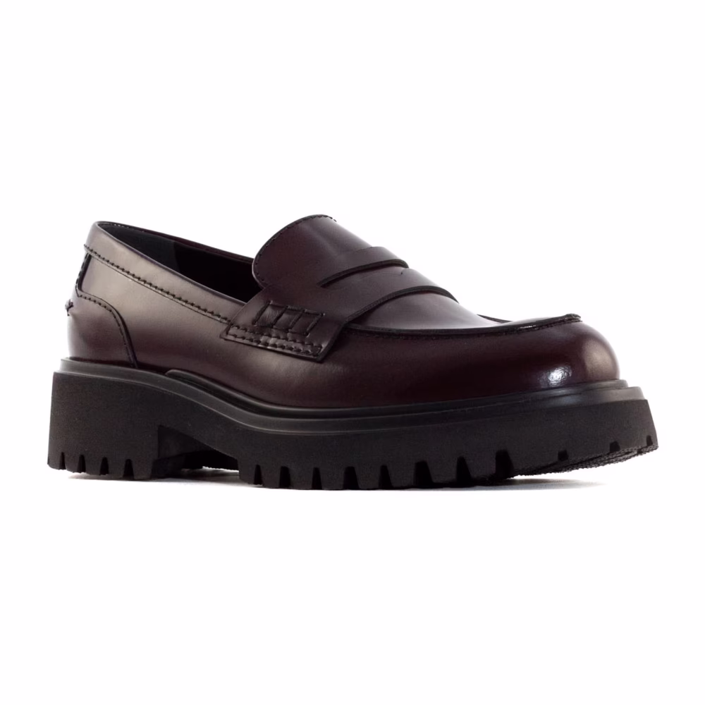 Guglielmo Rotta Bourgondische Leren Loafers met Maskerdetail