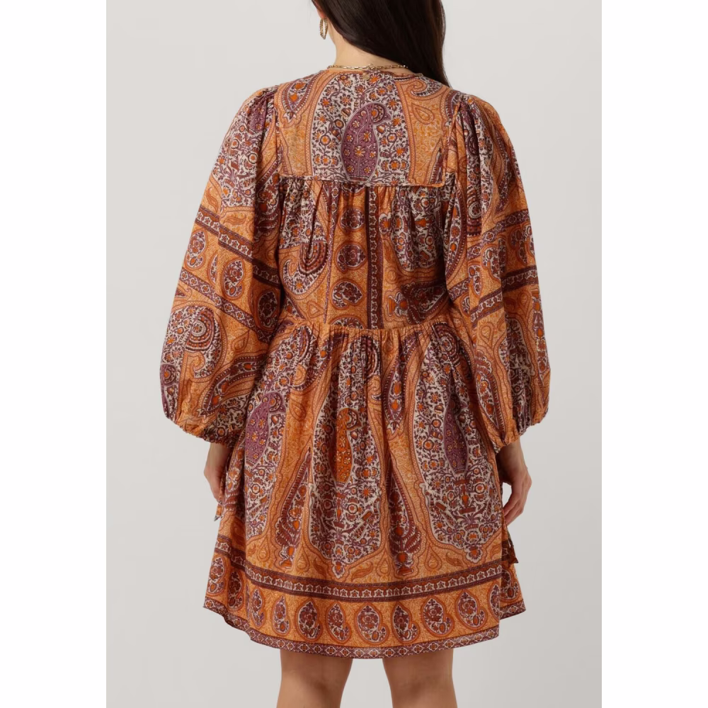 Antik Batik Tajar Minijurk Oranje Dames Jurk