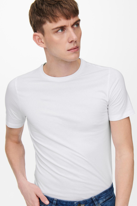 Only & Sons witte heren t-shirt