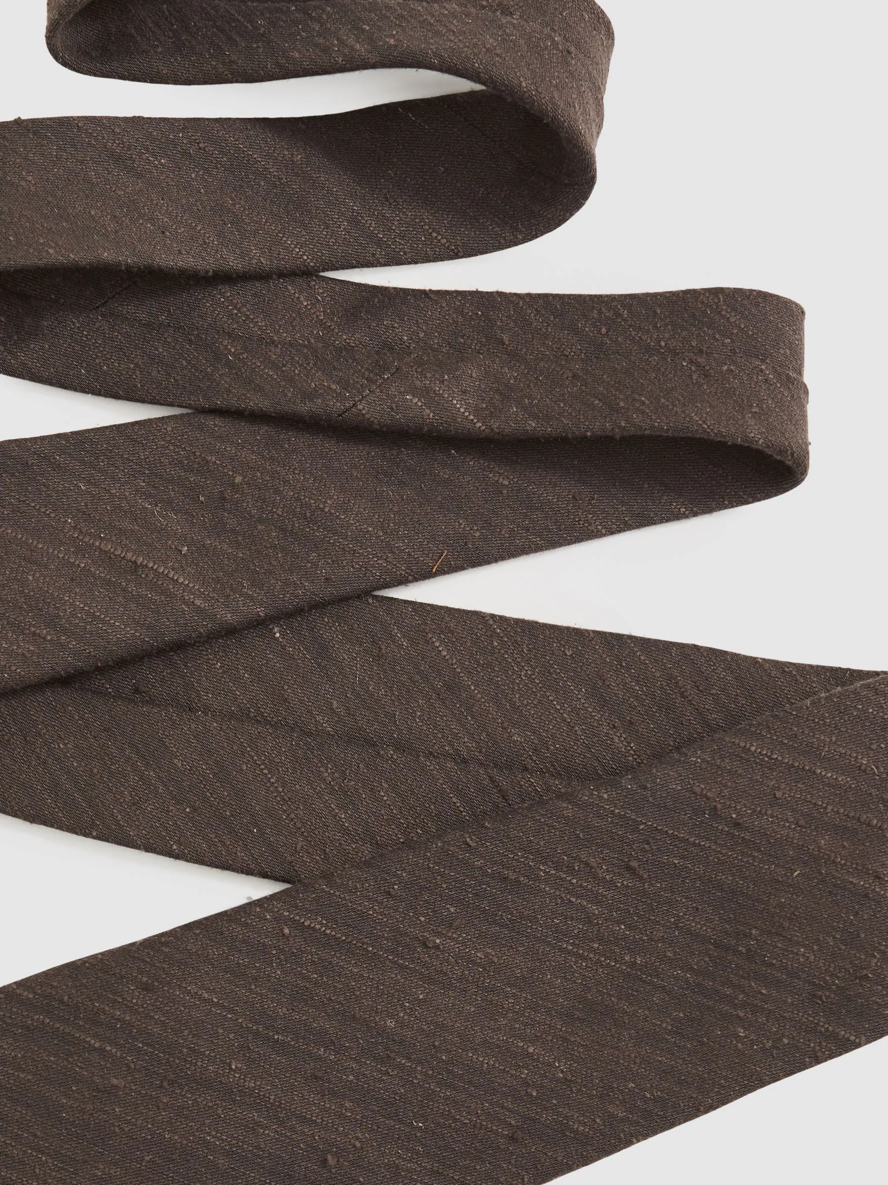 Chocoladebruin - Reiss Falco - Zijden Blend met textuur