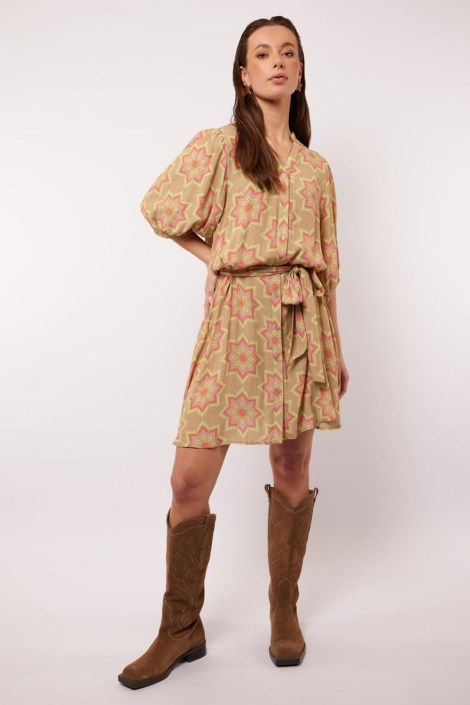 Fluresk groene dames jurk