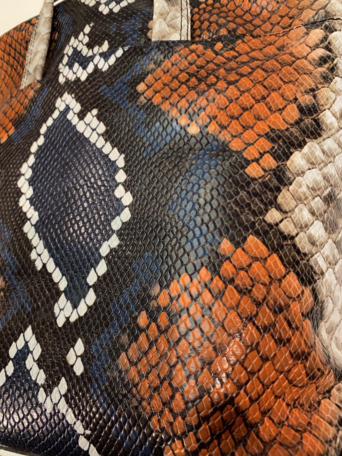 Shabbies Amsterdam Crossbody L Snake Multi Blue