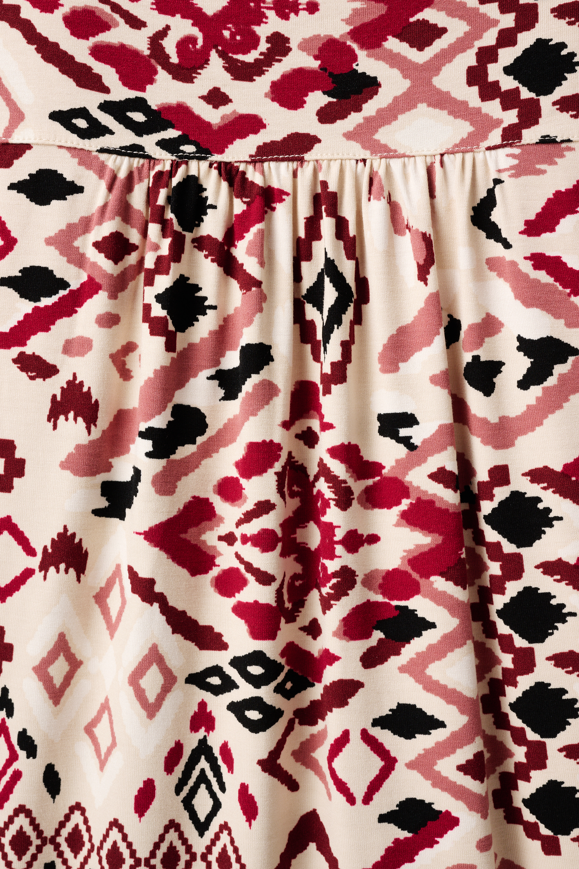 Jersey top met print Multi Bessen rood