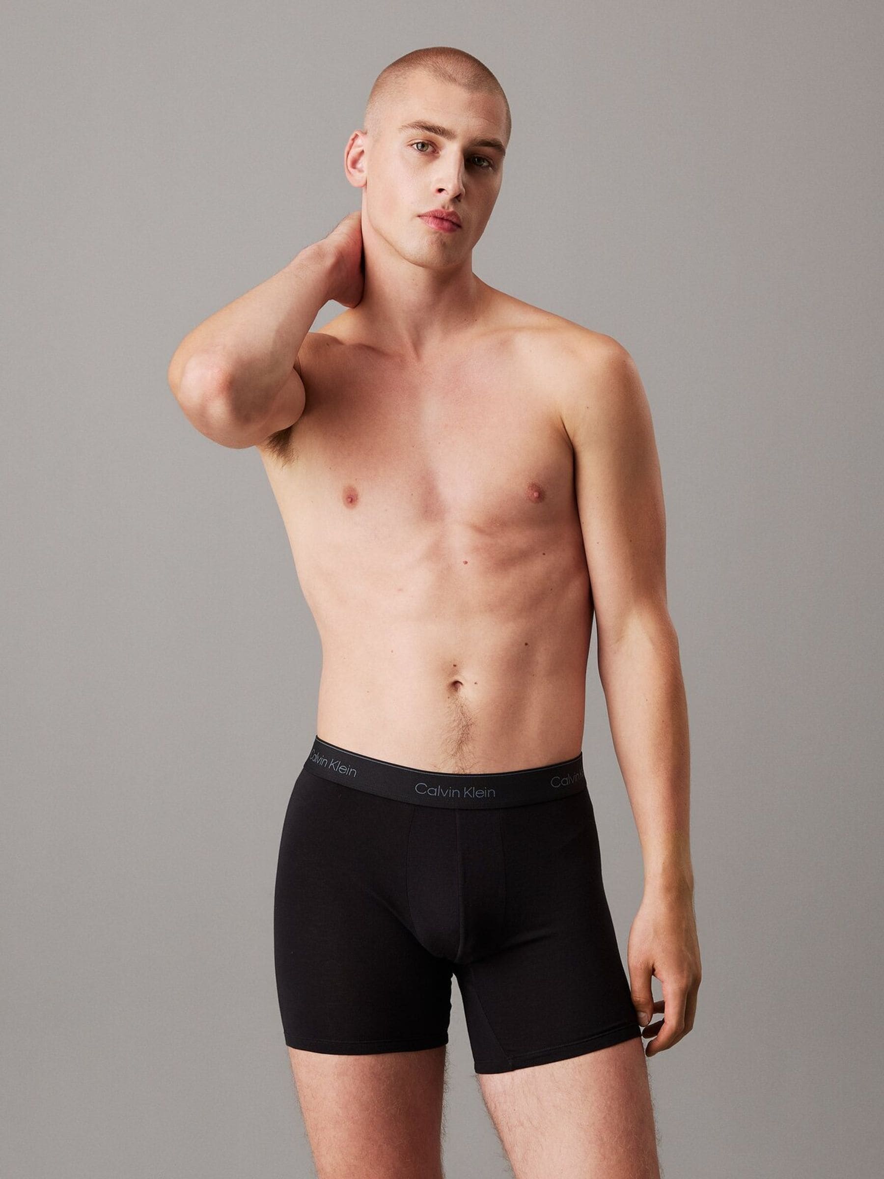 Zwart tonaal - Calvin Klein Icon Cotton Stretch 3 Pack Boxer Briefs