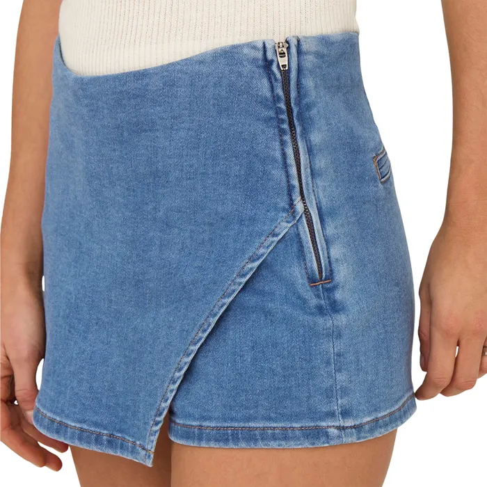 Only Mist Yasmin Denim Wrap Skort Dames