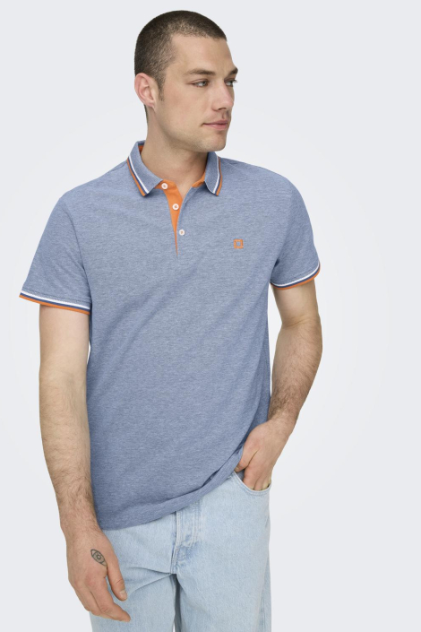 Only & Sons blauwe heren polo