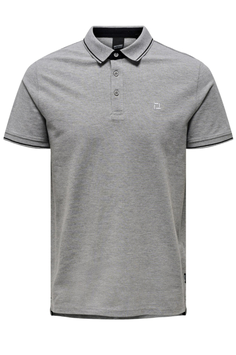 Only & Sons grijze heren polo