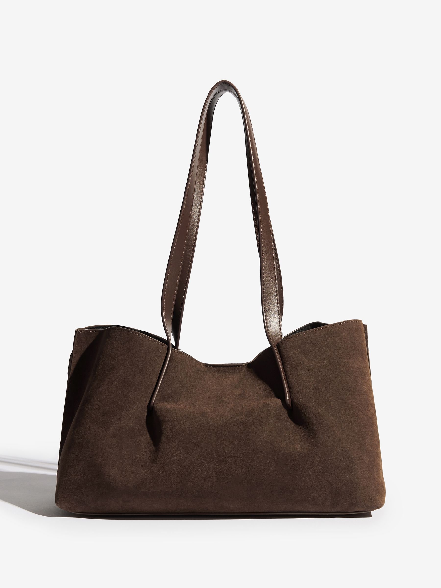 Friends Like These Faux Suede Slouch Tote Bag