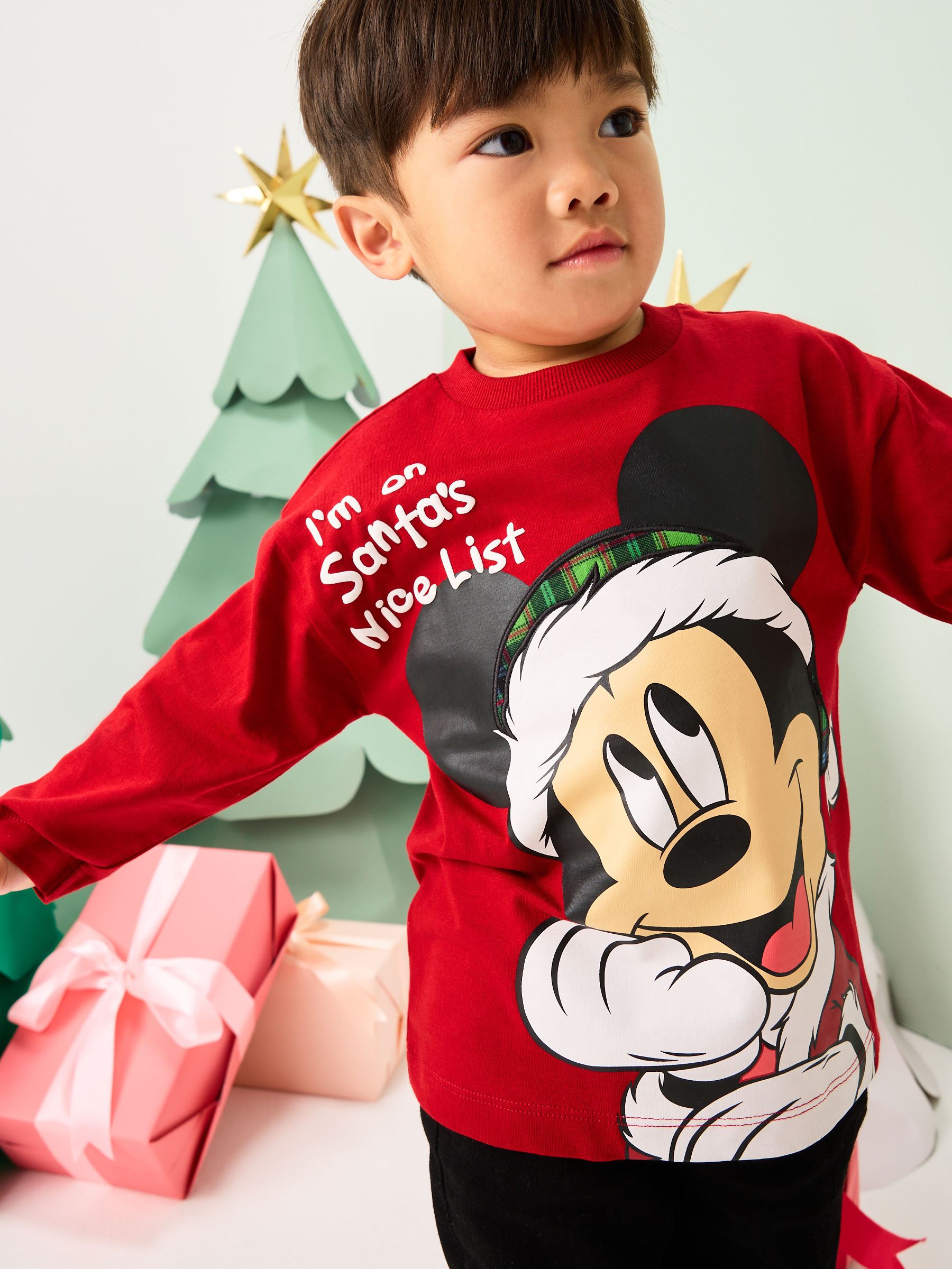Rood Kerstmis - Bluey T-shirt met lange mouwen (3mnd-8jr)