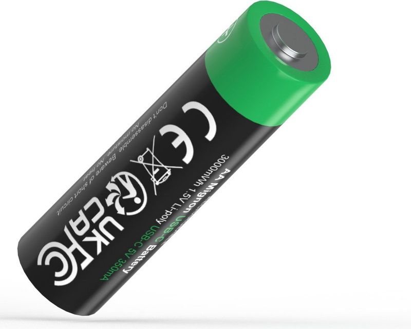 Patona - Premium AA Batterijen - 2000mAh - Oplaadbaar - USB-C