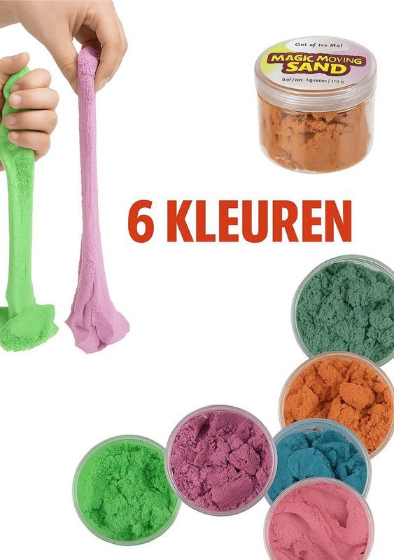Magisch Kneed Zand - 6 Kleuren - Speelzand - 6 x 170 gr.