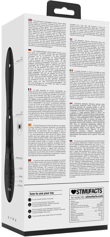 VIVE by Shots - Kyra - Pulse Clitoral Rabbit - Black