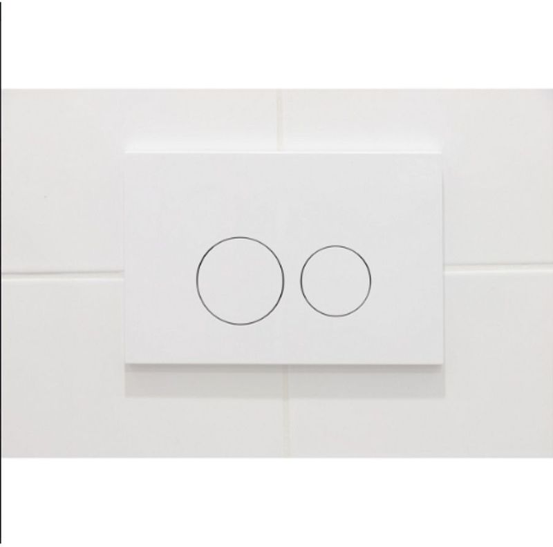 Qeramiq - Bedieningsplaat - Glans Wit - ABS - DualFlush