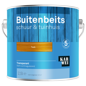 KARWEI buitenbeits schuur & tuinhuis transparant teak 2,5 liter