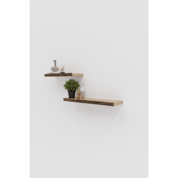 Duraline wandplank eikenfineer met schors 80x23,5 cm 38mm