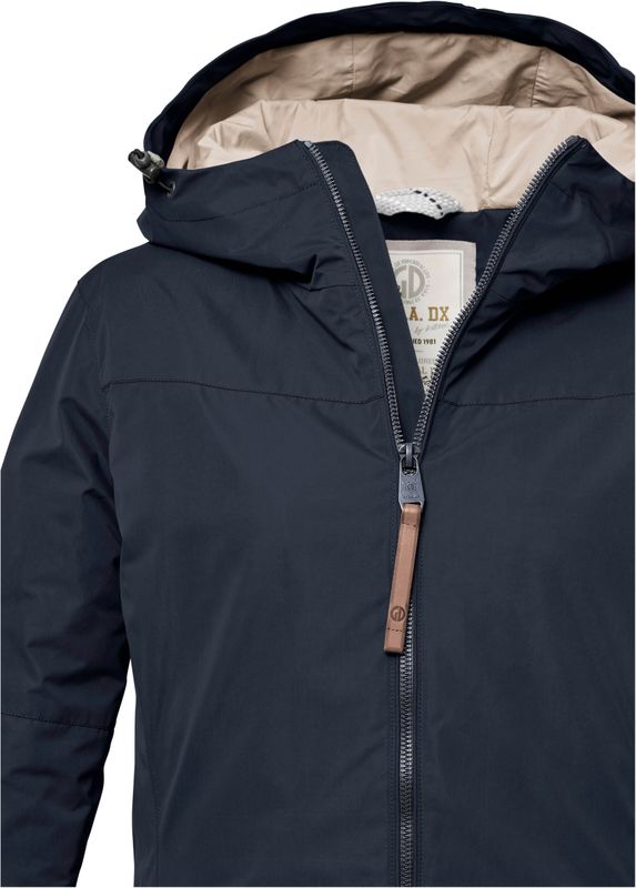 Navy Leren Jas - Waterafstotend - 100% Polyester - Sportief