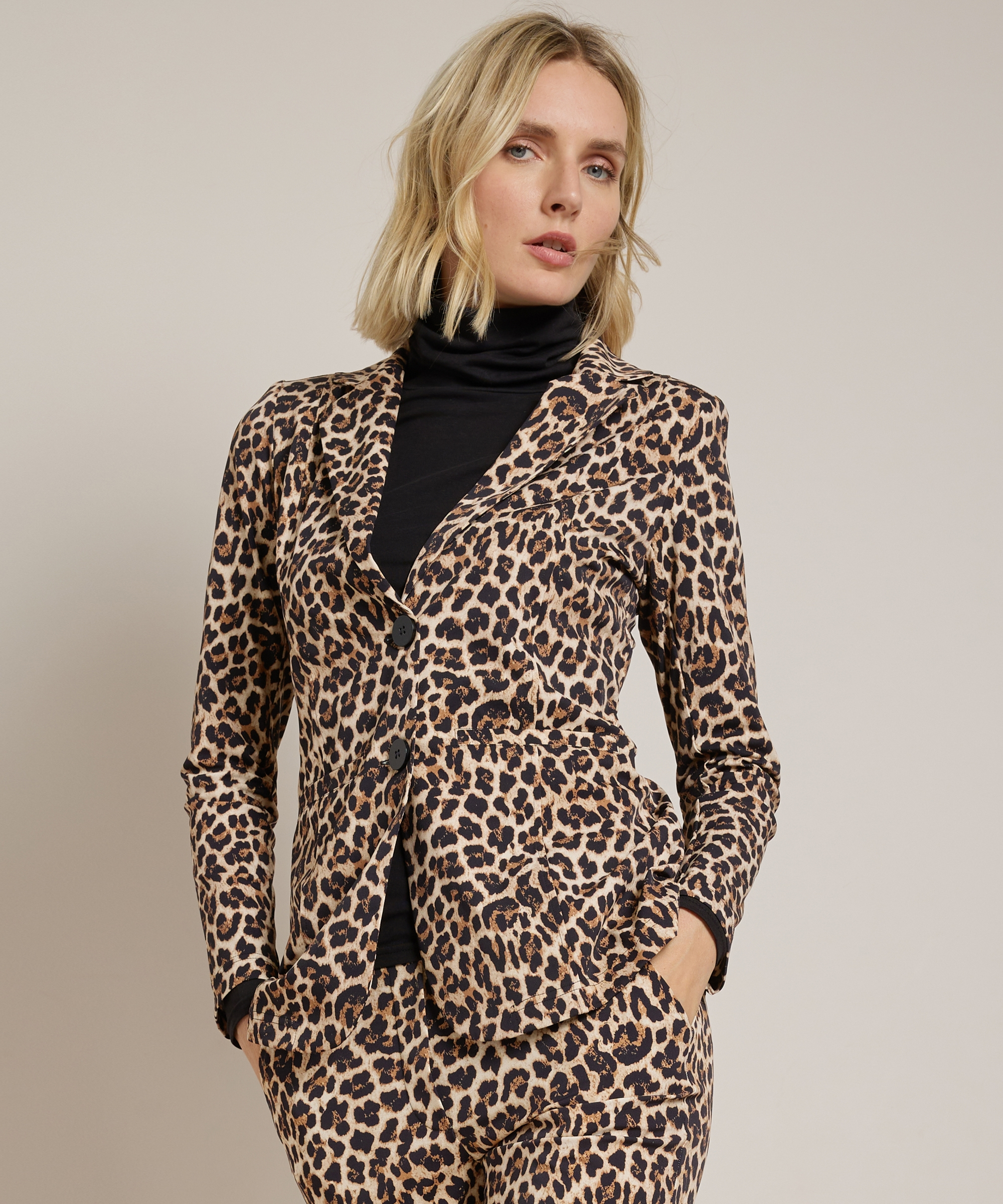 blazer met print