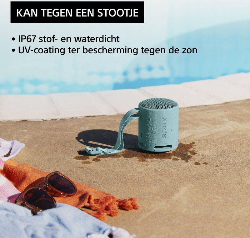 Sony - SRS-XB100 - Draagbare Bluetooth Speaker - Blauw - Gerecycled Plastic