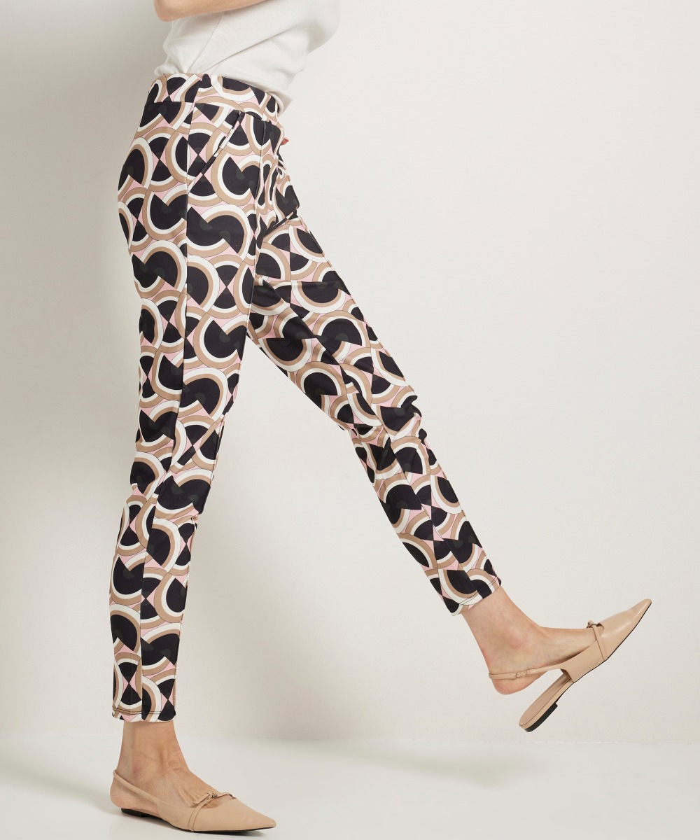 slim fit broek met print