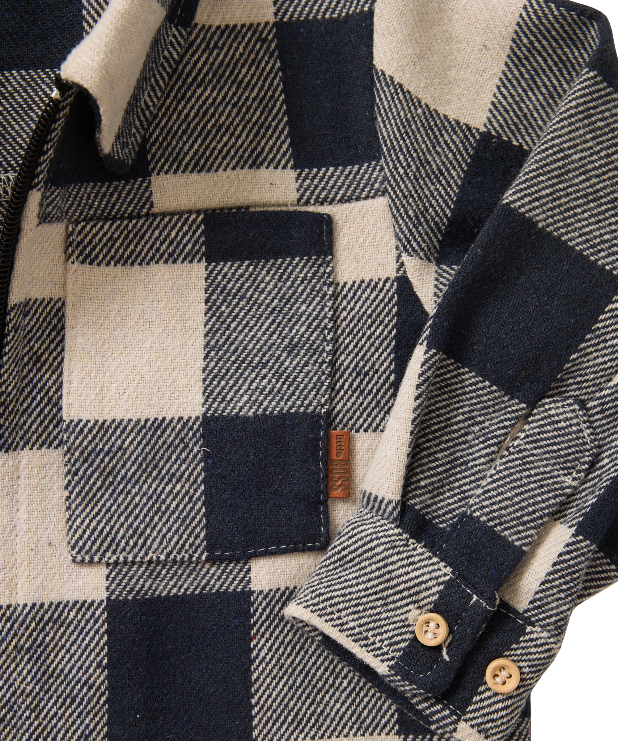 flanel blouse met rits