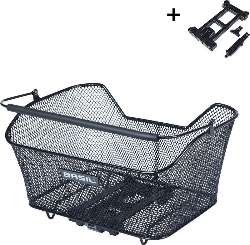 Basil - Base M MIK - Fietsmand - Zwart - Staal