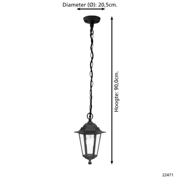Eglo hanglamp Laterna zwart