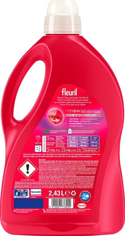 Fleuril Color - Vloeibaar Wasmiddel - Grootverpakking - 54 Wasbeurten