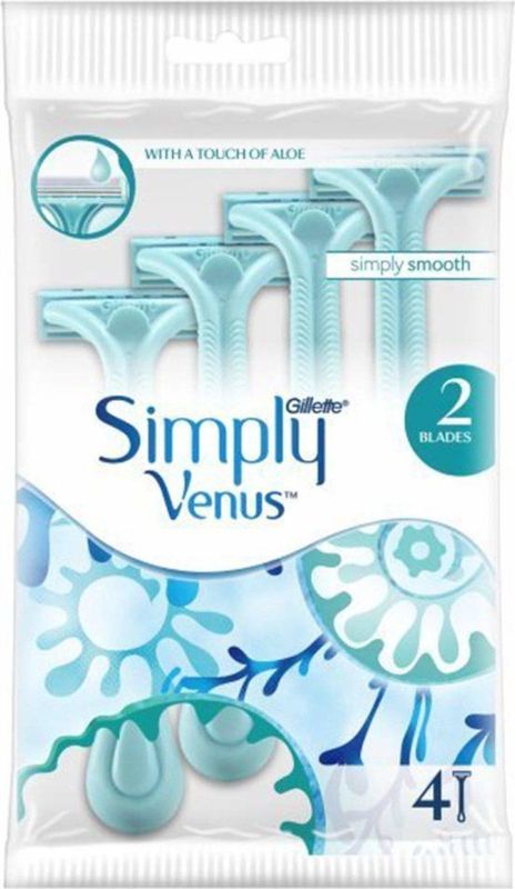 Gillette Simply Venus2 Wegwerpscheermesjes Vrouwen - 4 Stuks