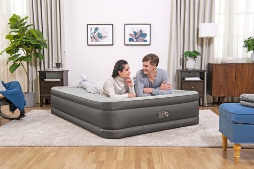 Bestway Luchtbed Fortech met ingebouwde pomp 203x152x46 cm