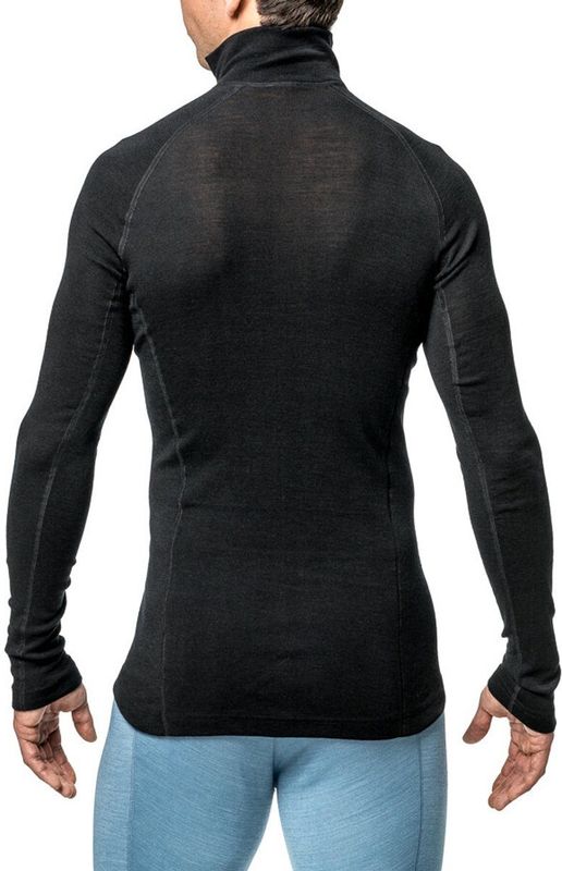 Woolpower - Zip Turtleneck Lite - Skipully - Zwart - Merino Wol