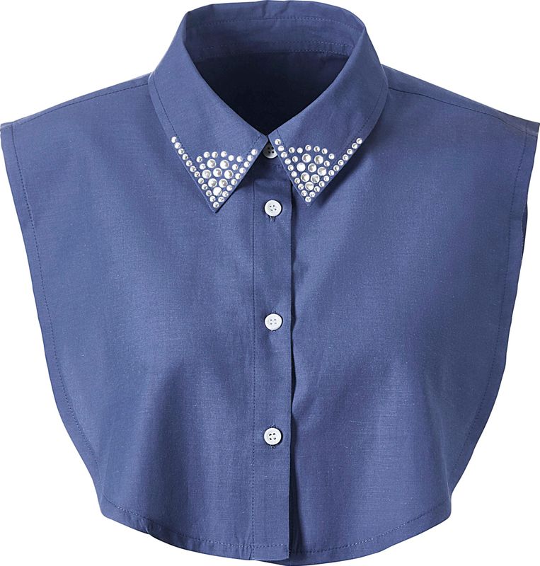 Dames Blousekraag - Blue Stonewashed - Kraagje