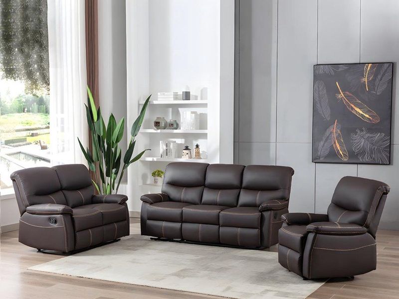 CANBY - Relaxbank - Bruin - Kunstleer - 2 Plaatsen