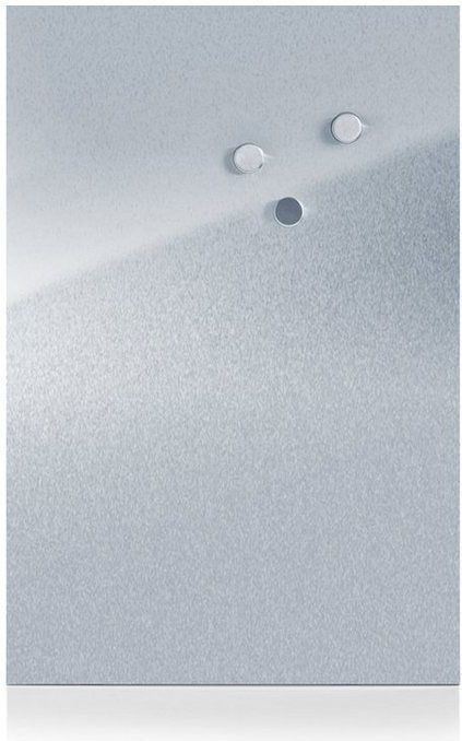 Zeller, magneetbord, roestvrij staal, 40 x 60 cm, zilver