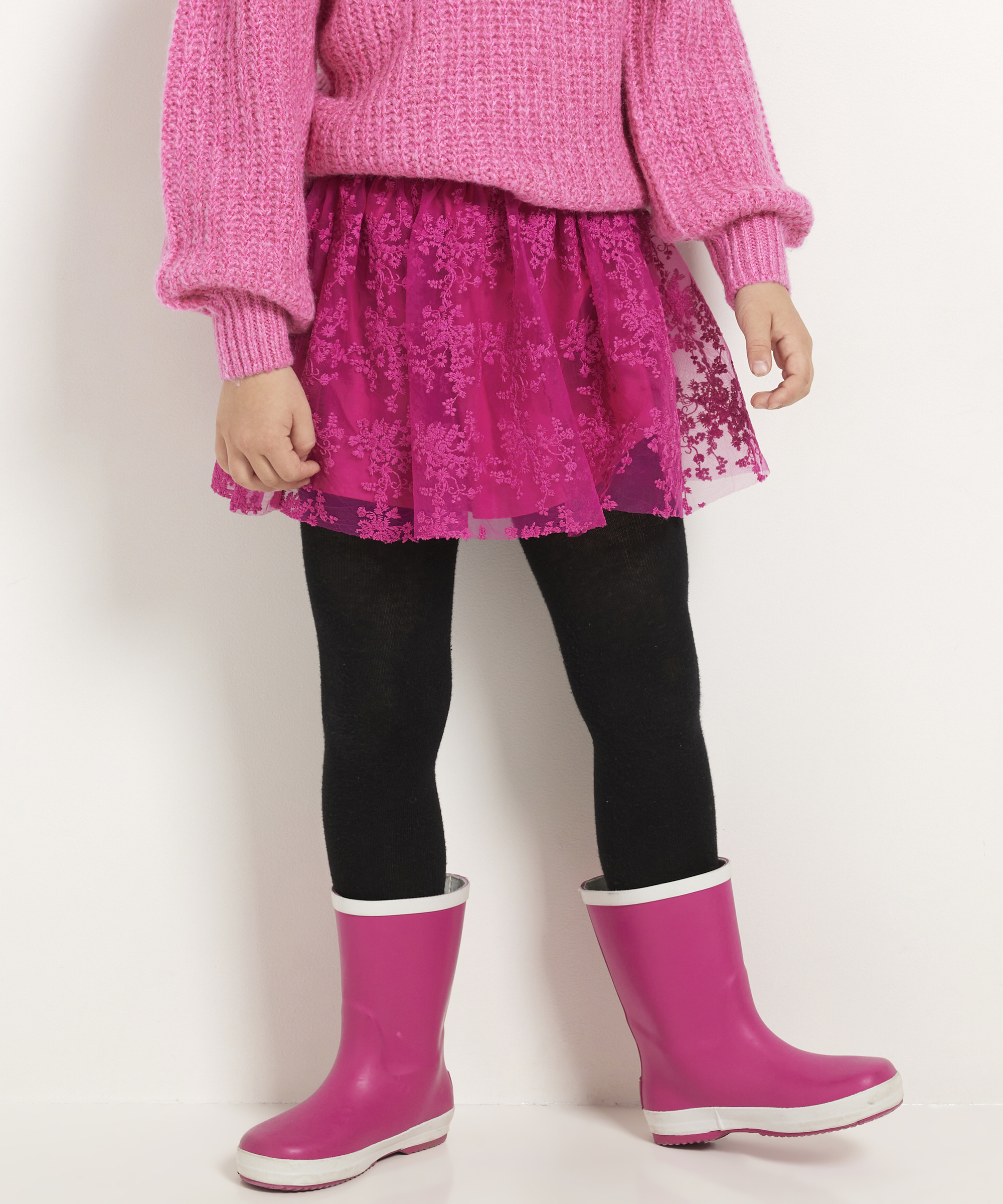 mesh rok met embroidery