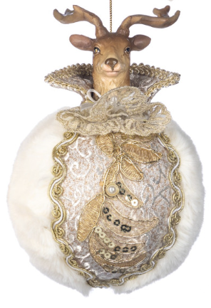 Beau Deco Deer Head On Ball